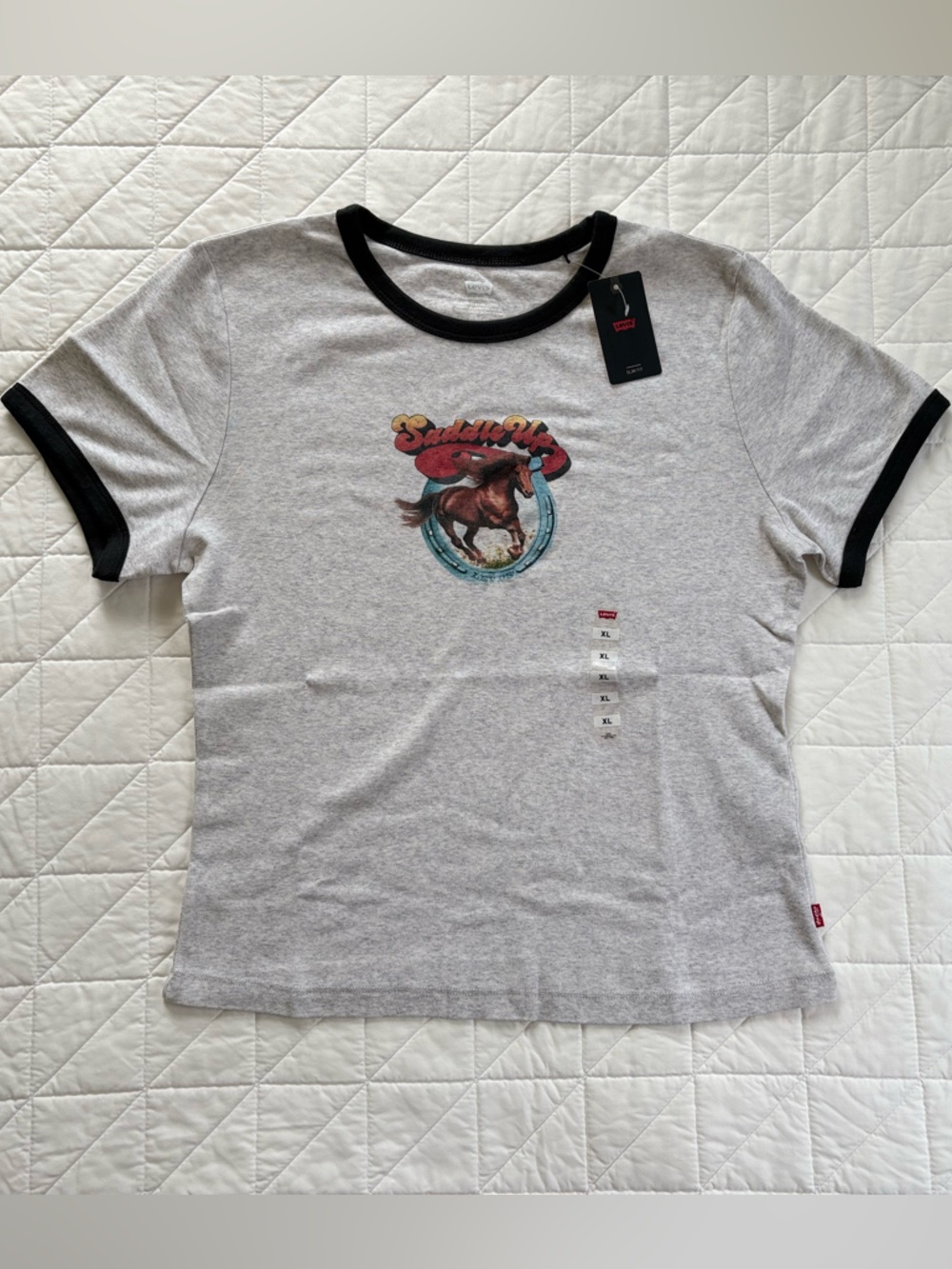 Levi’s NWT Saddle Up Graphic Ringer Tee Shirt - Size XL